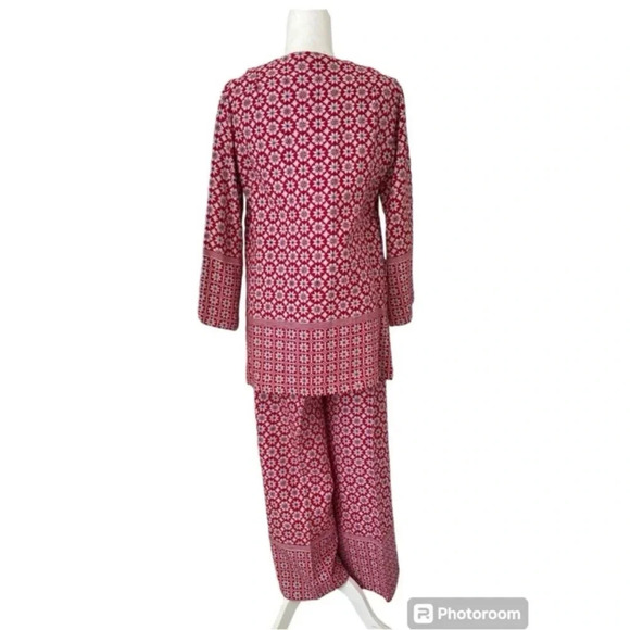 Ramona Vintage Womens Red Leisure Pant Suit Size Medium - Picture 3 of 11